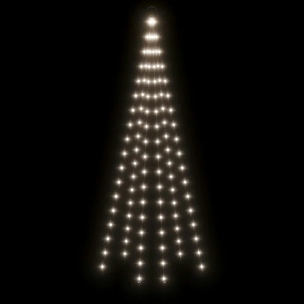 Christmas Tree on Flagpole Cold white 108 LEDs 180 cm 343519