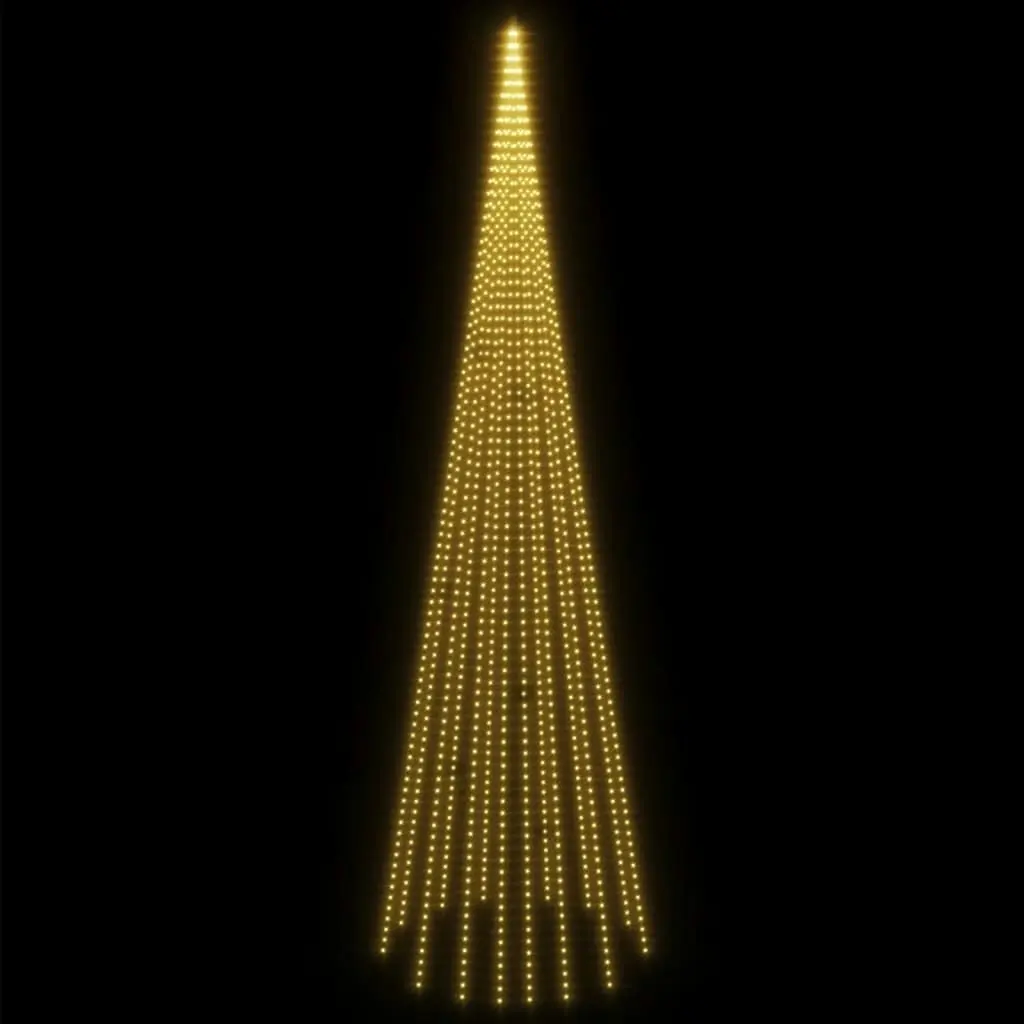 Christmas Tree on Flagpole Warm White 1134 LEDs 800 cm 343724