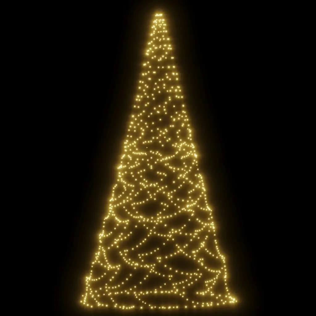 Christmas Tree on Flagpole Warm White 500 LEDs 300 cm 343728