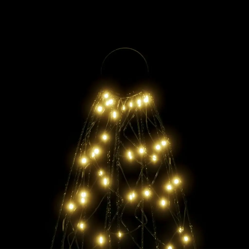 Christmas Tree on Flagpole Warm White 1400 LEDs 500 cm 343732