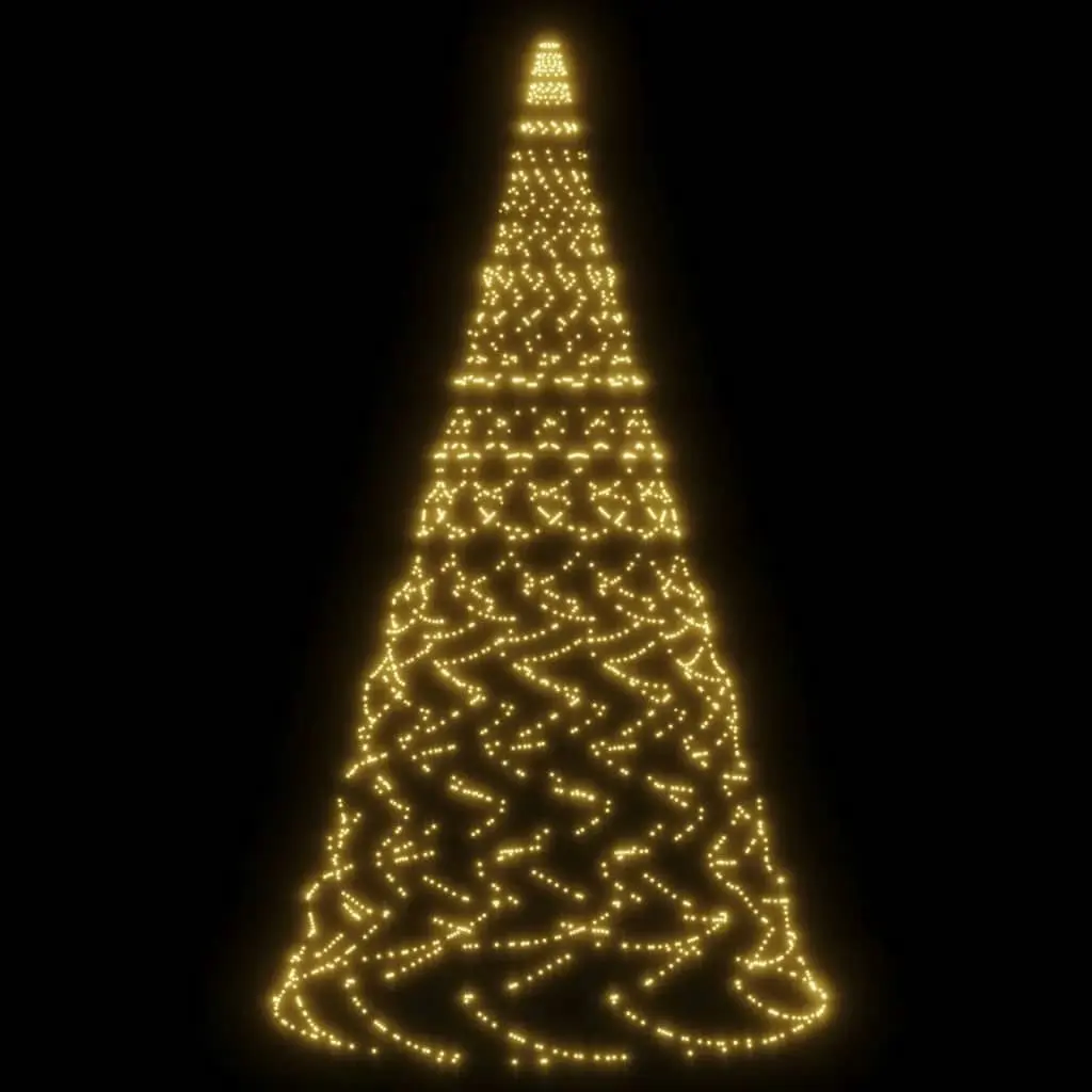 Christmas Tree on Flagpole Warm White 1400 LEDs 500 cm 343732