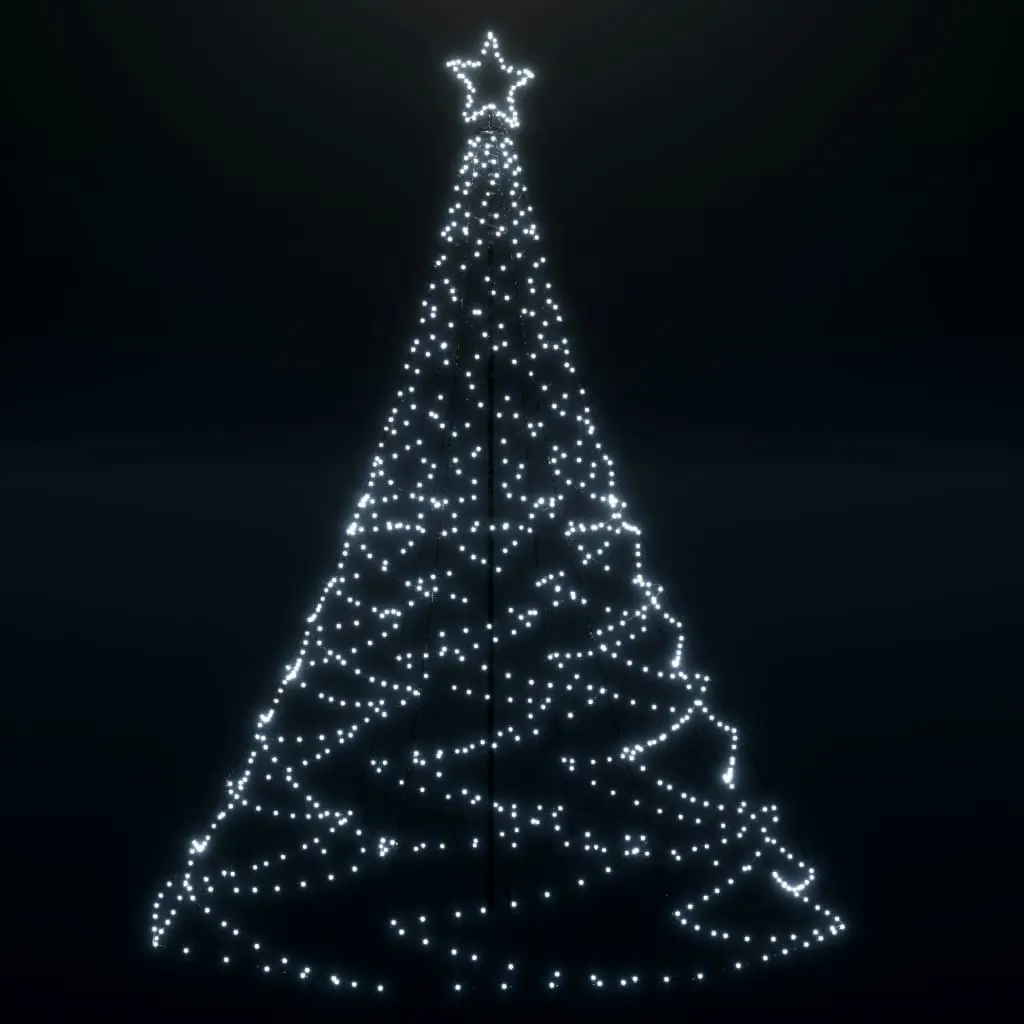 Christmas Tree with Spike Cold white 1400 LEDs 500 cm 343753