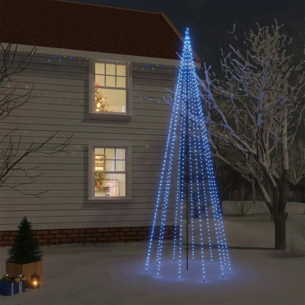 Christmas Tree with Spike Blue 732 LEDs 500 cm 343743