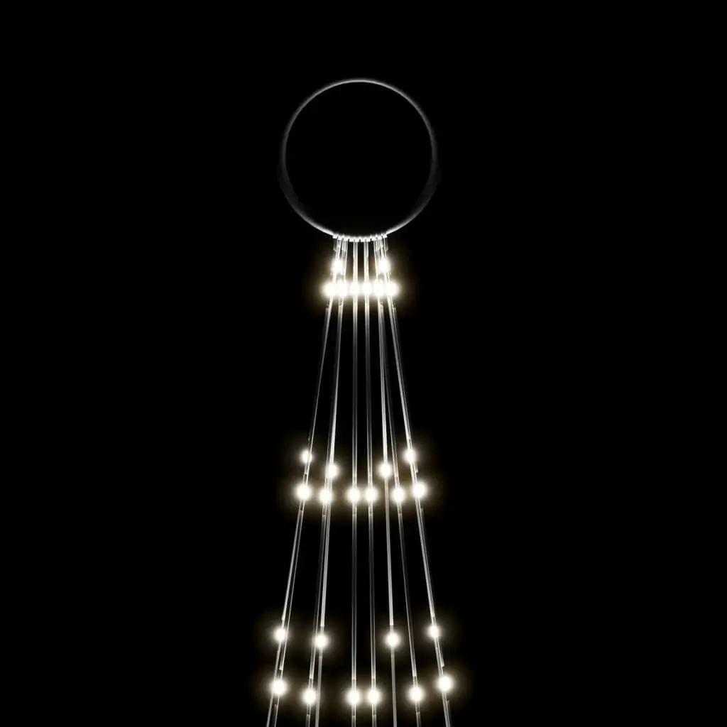 Christmas Tree on Flagpole Cold white 310 LEDs 300 cm 343523