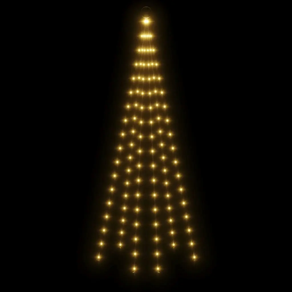 Christmas Tree on Flagpole Warm White 108 LEDs 180 cm 343518