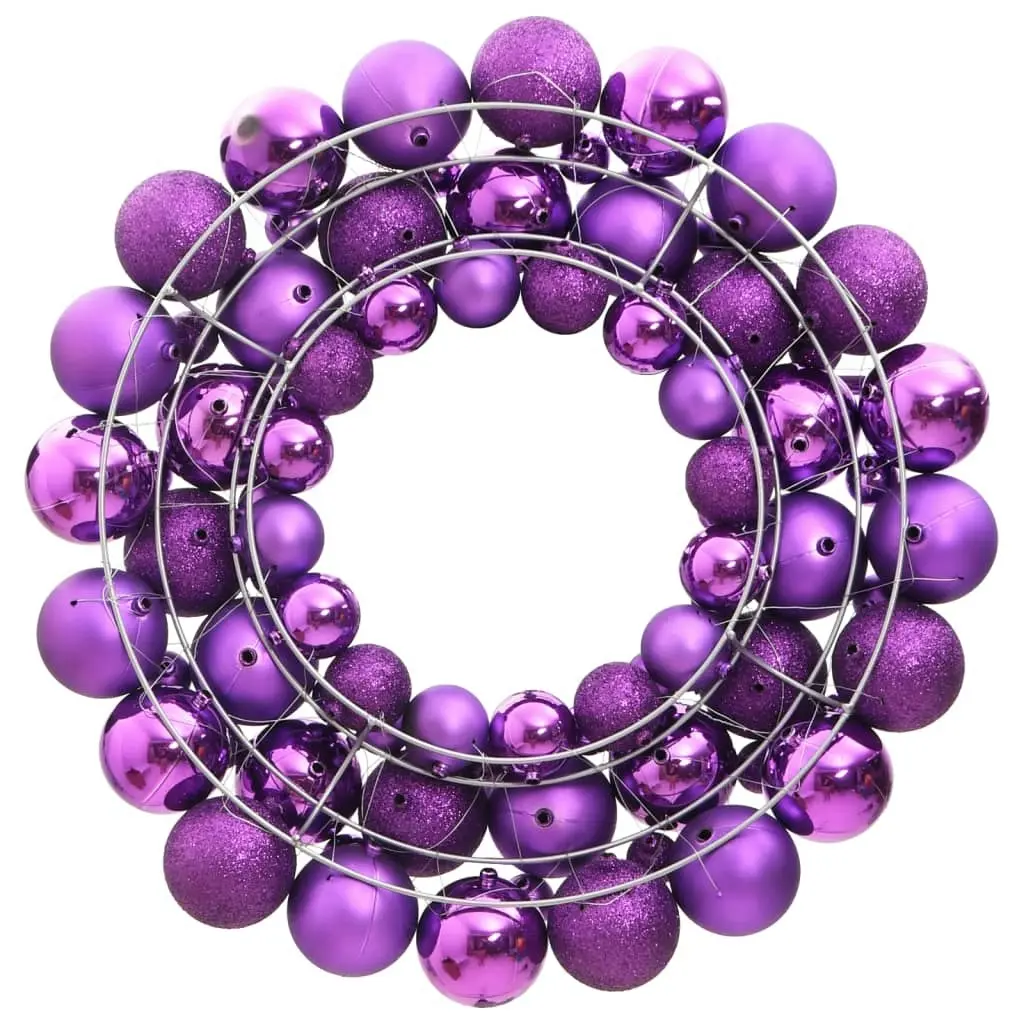 Christmas Wreath Purple 45 cm Polystyrene 356130