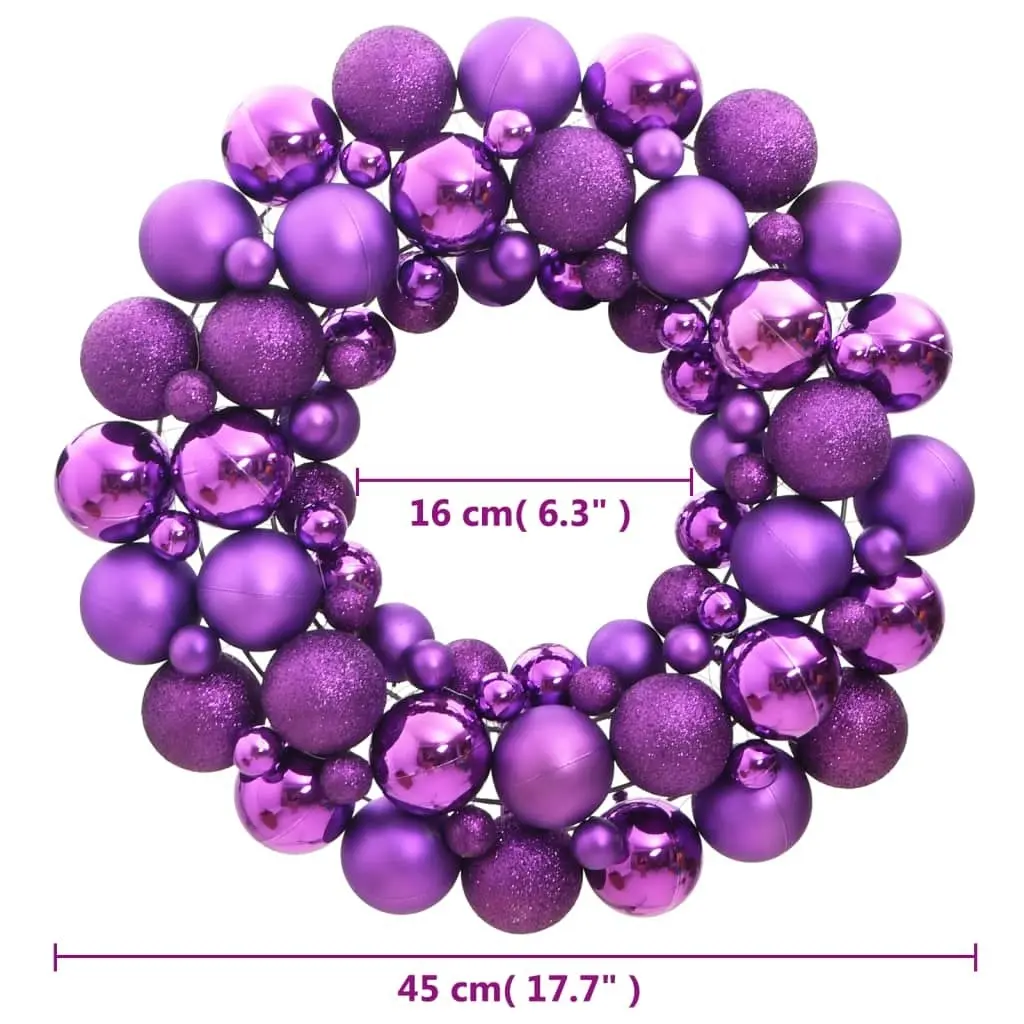 Christmas Wreath Purple 45 cm Polystyrene 356130