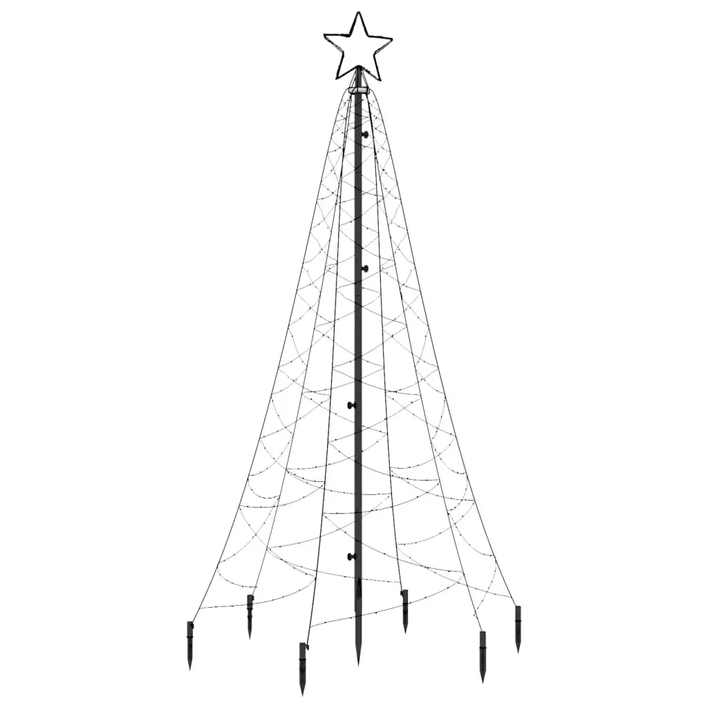 Christmas Tree with Spike Warm White 200 LEDs 180 cm 343566