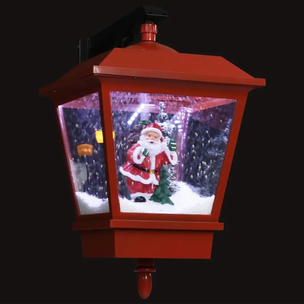 Christmas Wall Lamp with LED Lights and Santa Red 40x27x45 cm 289927