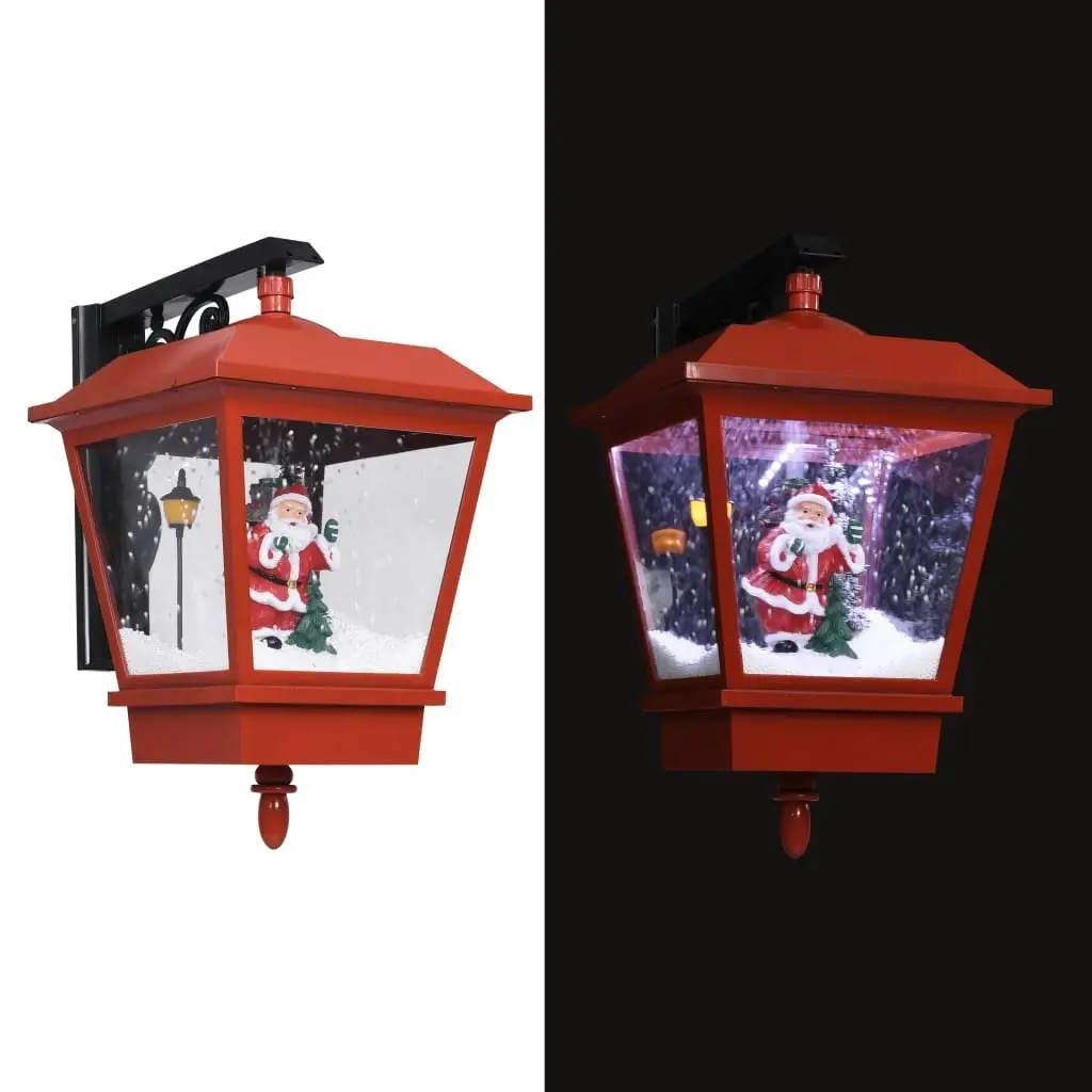 Christmas Wall Lamp with LED Lights and Santa Red 40x27x45 cm 289927