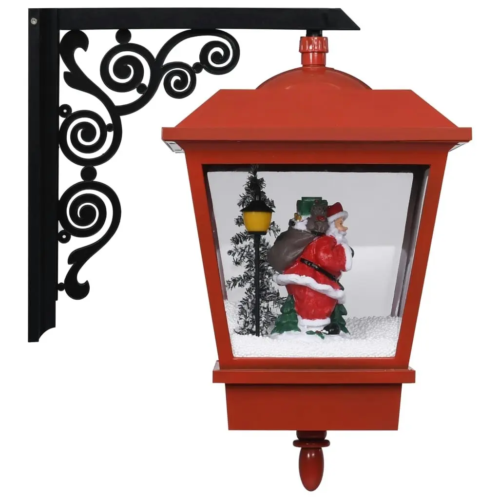 Christmas Wall Lamp with LED Lights and Santa Red 40x27x45 cm 289927