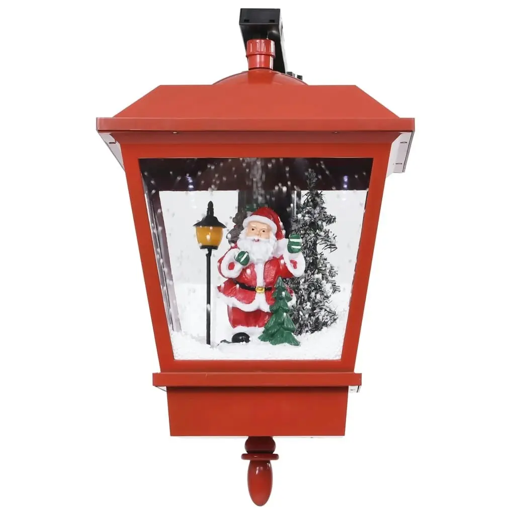 Christmas Wall Lamp with LED Lights and Santa Red 40x27x45 cm 289927