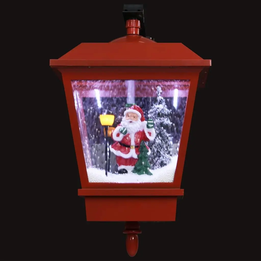 Christmas Wall Lamp with LED Lights and Santa Red 40x27x45 cm 289927