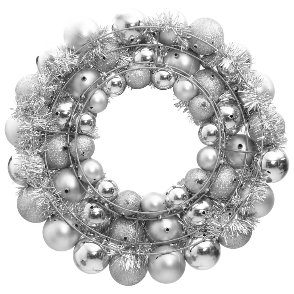 Christmas Wreath Silver 45 cm Polystyrene 356122