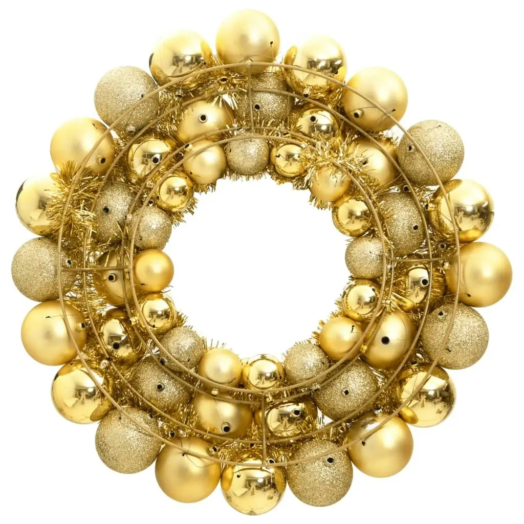 Christmas Wreath Gold 45 cm Polystyrene 356120