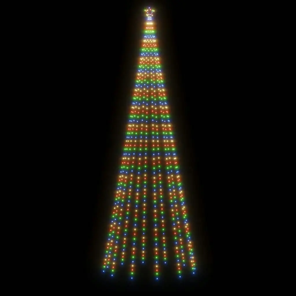 Christmas Tree with Spike Colourful 732 LEDs 500 cm 343742