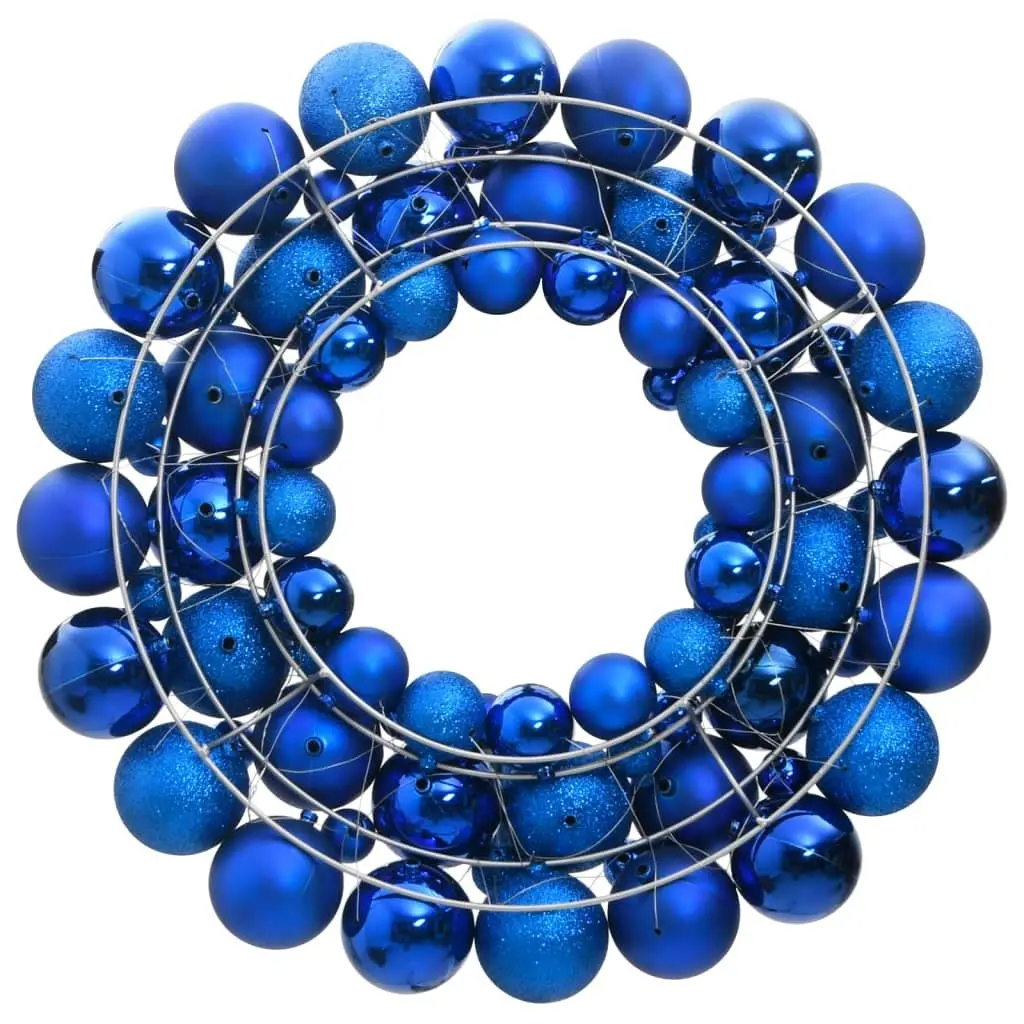 Christmas Wreath Blue 45 cm Polystyrene 356129