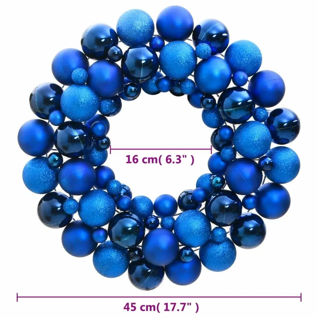 Christmas Wreath Blue 45 cm Polystyrene 356129