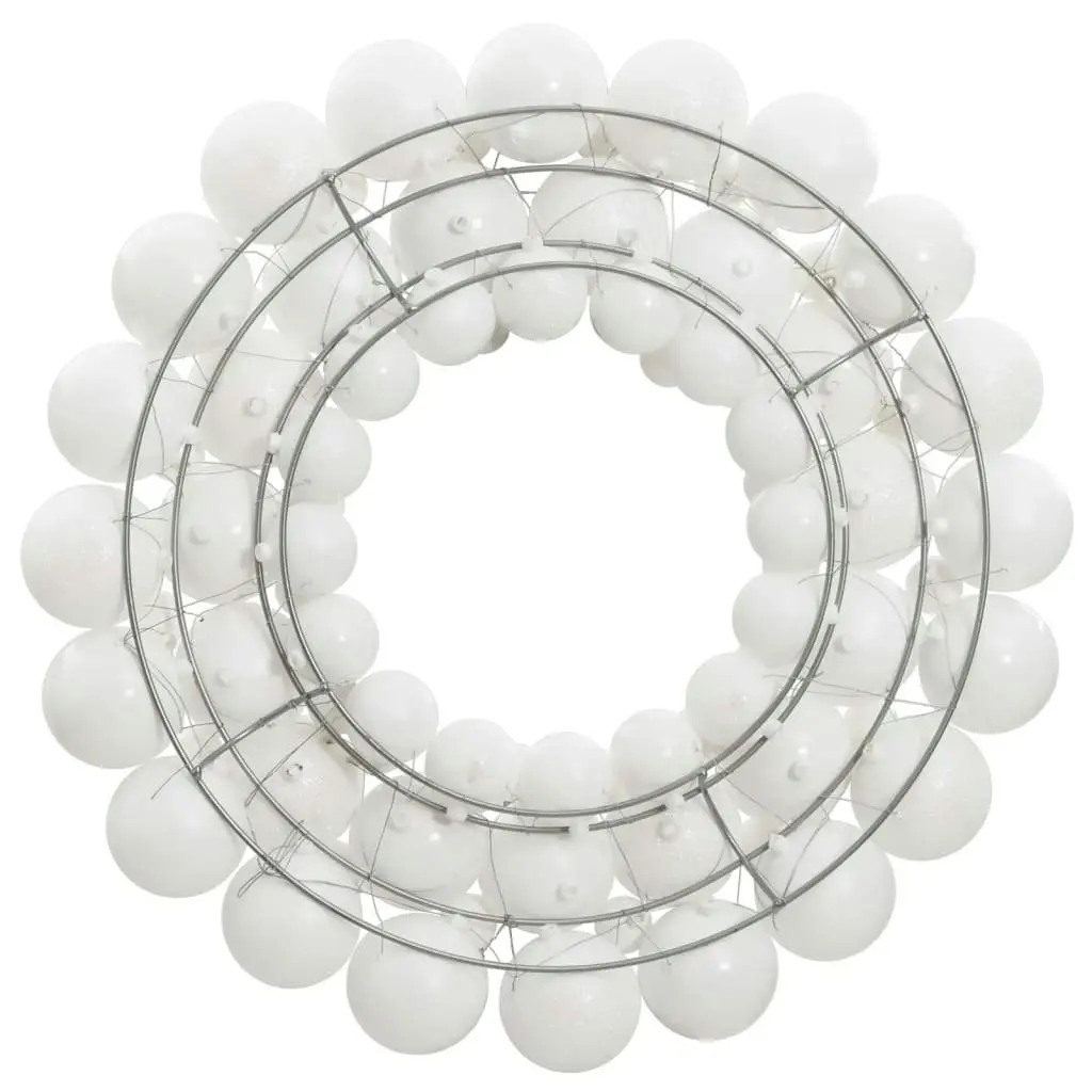 Christmas Wreath White 45 cm Polystyrene 356126