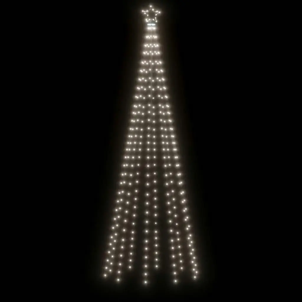 Christmas Tree with Spike Cold White 310 LEDs 300 cm 343555