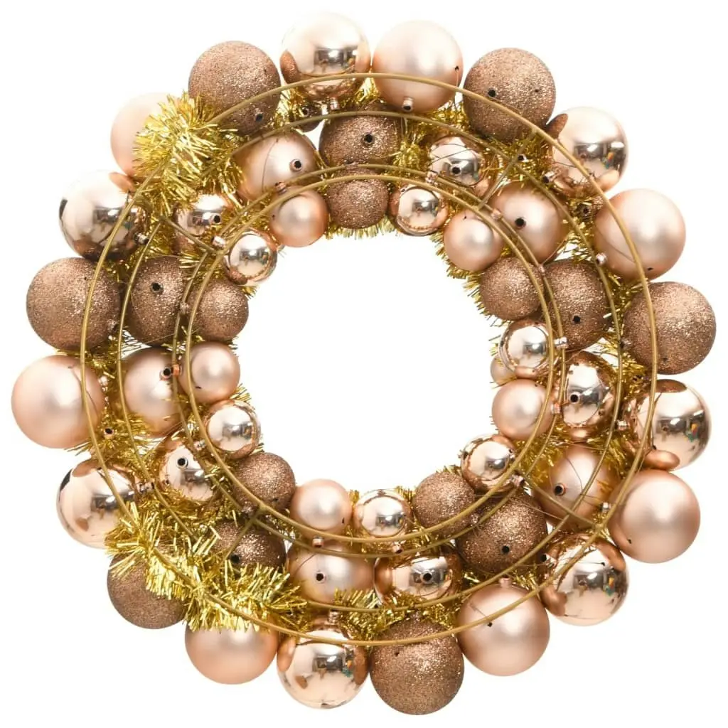 Christmas Wreath Rose Gold 45 cm Polystyrene 356123