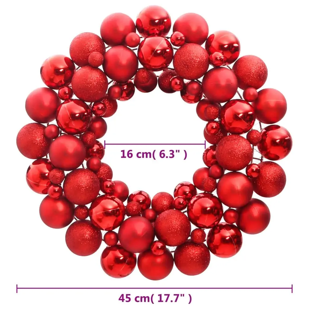 Christmas Wreath Red 45 cm Polystyrene 356121