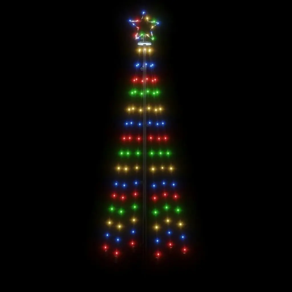 Christmas Tree with Spike Colourful 108 LEDs 180 cm 343552