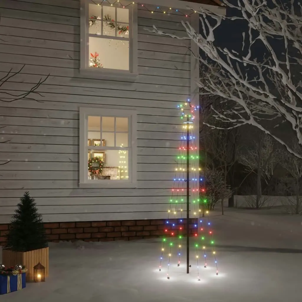 Christmas Tree with Spike Colourful 108 LEDs 180 cm 343552