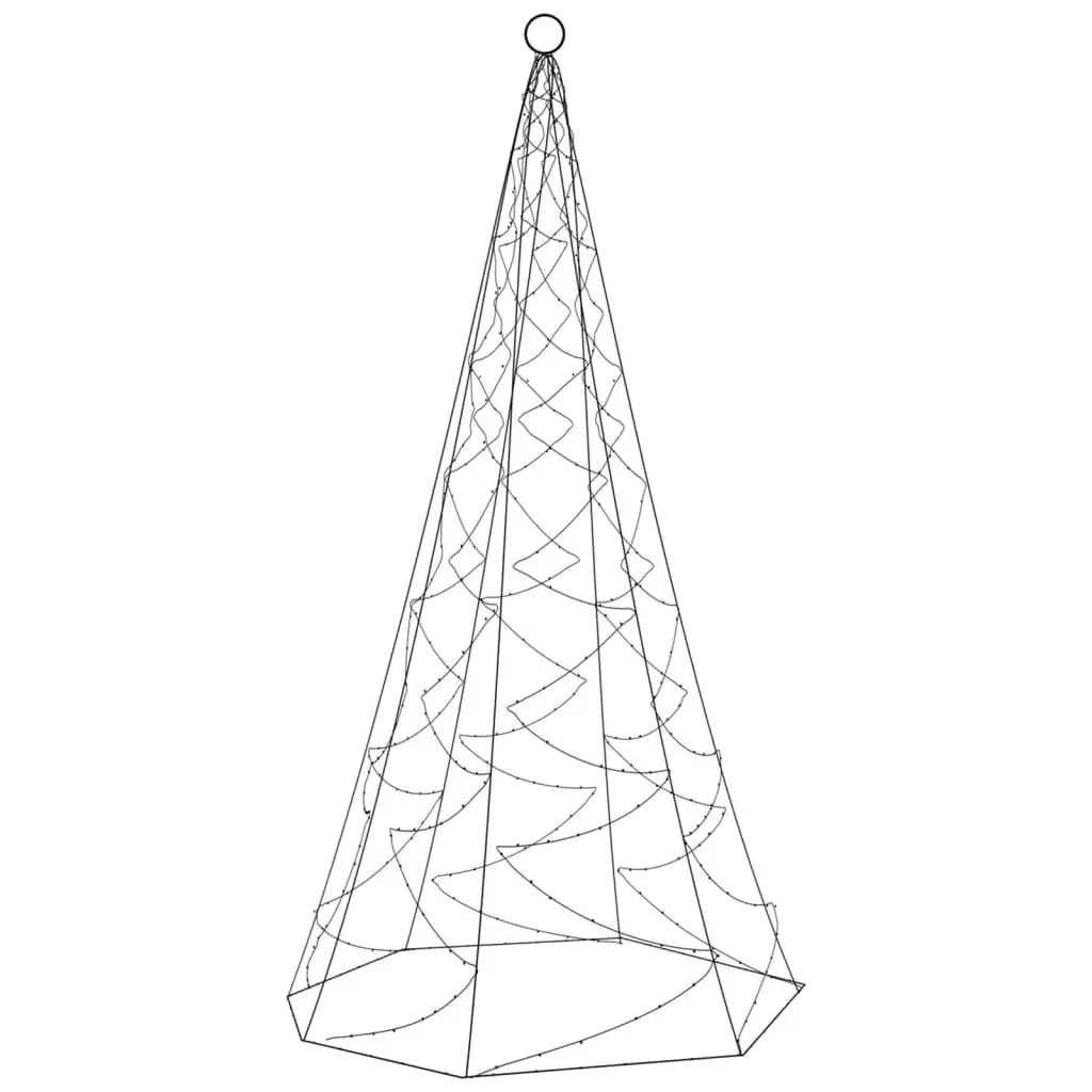 Christmas Tree on Flagpole Warm White 200 LEDs 180 cm 343534