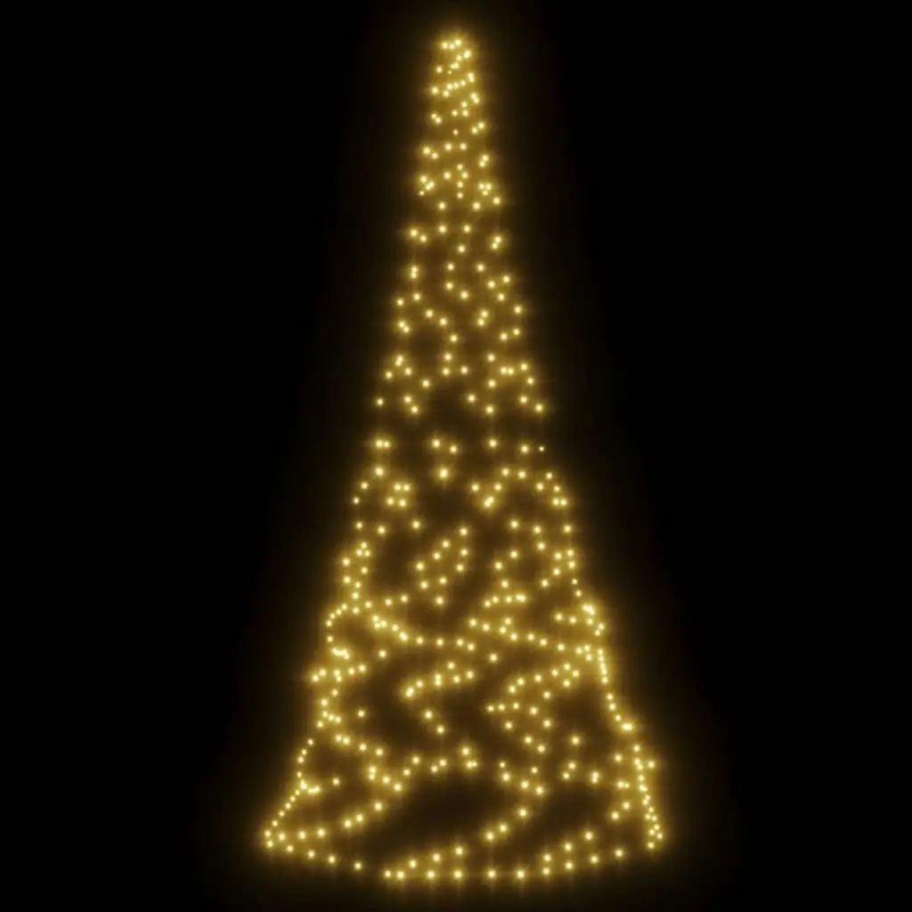 Christmas Tree on Flagpole Warm White 200 LEDs 180 cm 343534