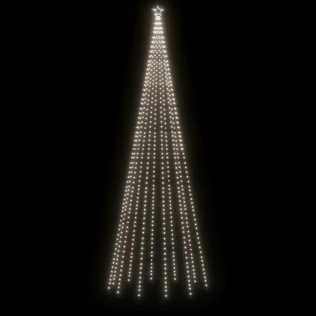 Christmas Tree with Spike Cold White 732 LEDs 500 cm 343741