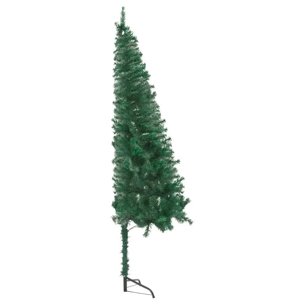 Corner Artificial Christmas Tree LEDs&Ball Set 120 cm Green PVC 3077962