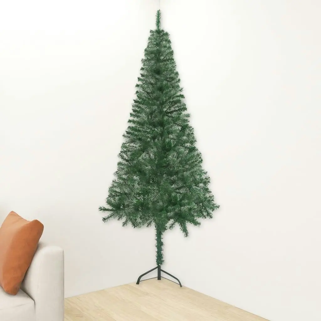 Corner Artificial Pre-lit Christmas Tree Green 240 cm PVC 3077936