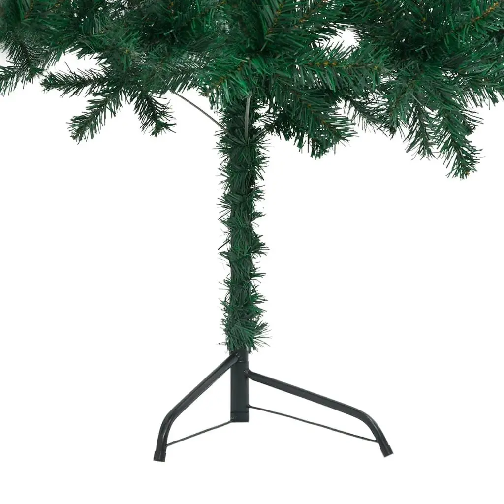 Corner Artificial Pre-lit Christmas Tree Green 240 cm PVC 3077936