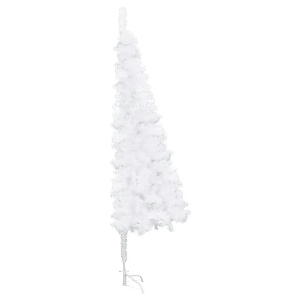 Corner Artificial Pre-lit Christmas Tree White 240 cm PVC 3077941