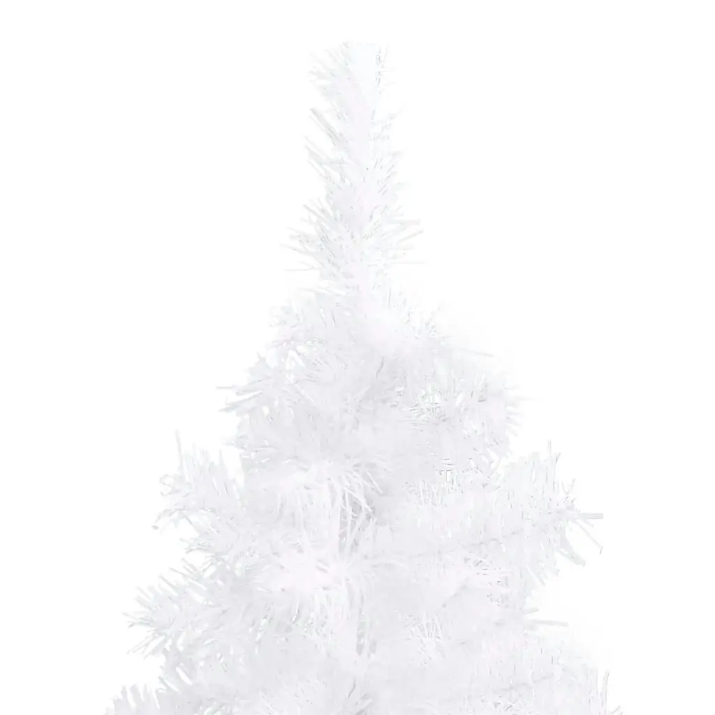 Corner Artificial Pre-lit Christmas Tree White 240 cm PVC 3077941