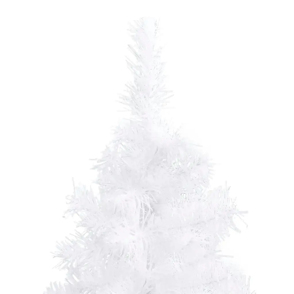 Corner Artificial Christmas Tree LEDs&Ball Set White 240 cm PVC 3077971