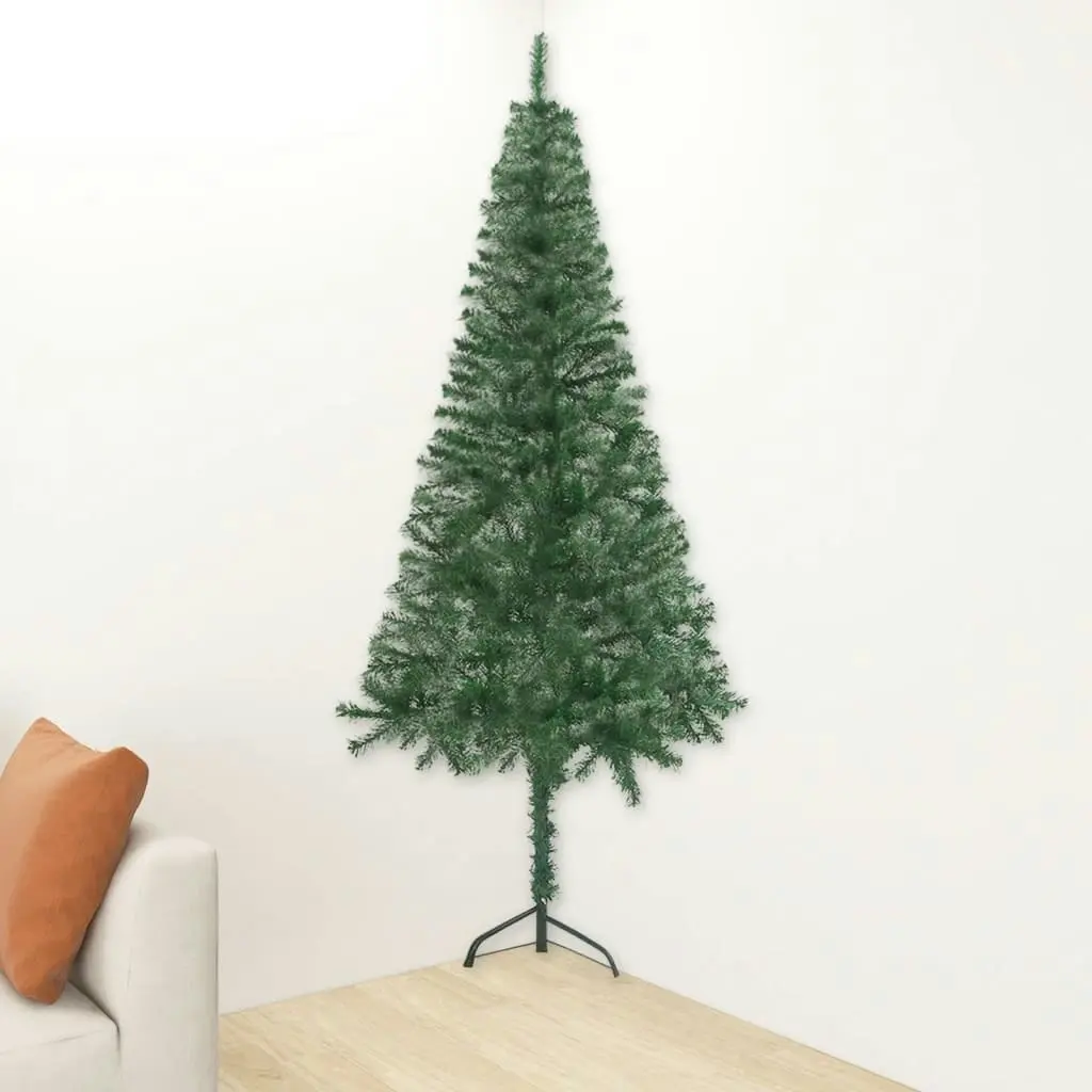 Corner Artificial Pre-lit Christmas Tree Green 150 cm PVC 3077933