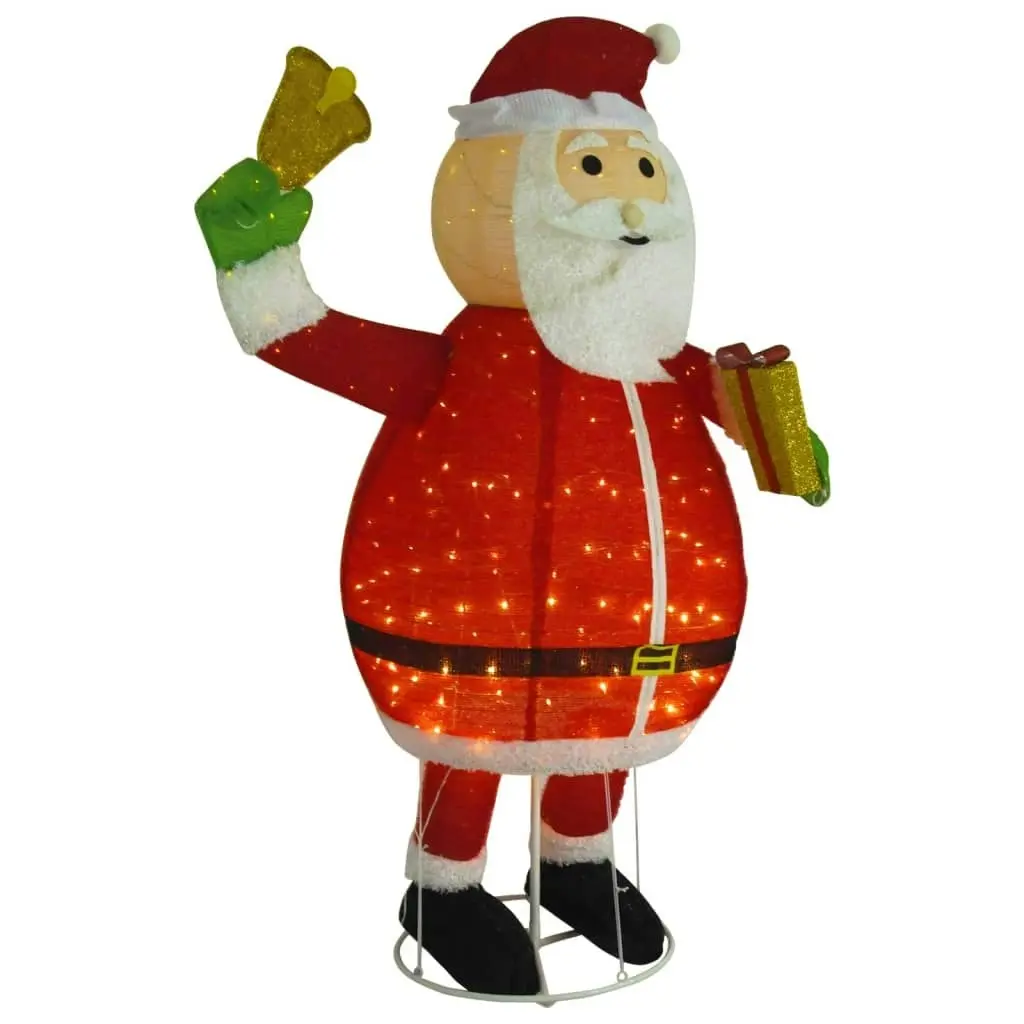 Decorative Christmas Santa Claus Figure LED Luxury Fabric 180 cm 329763