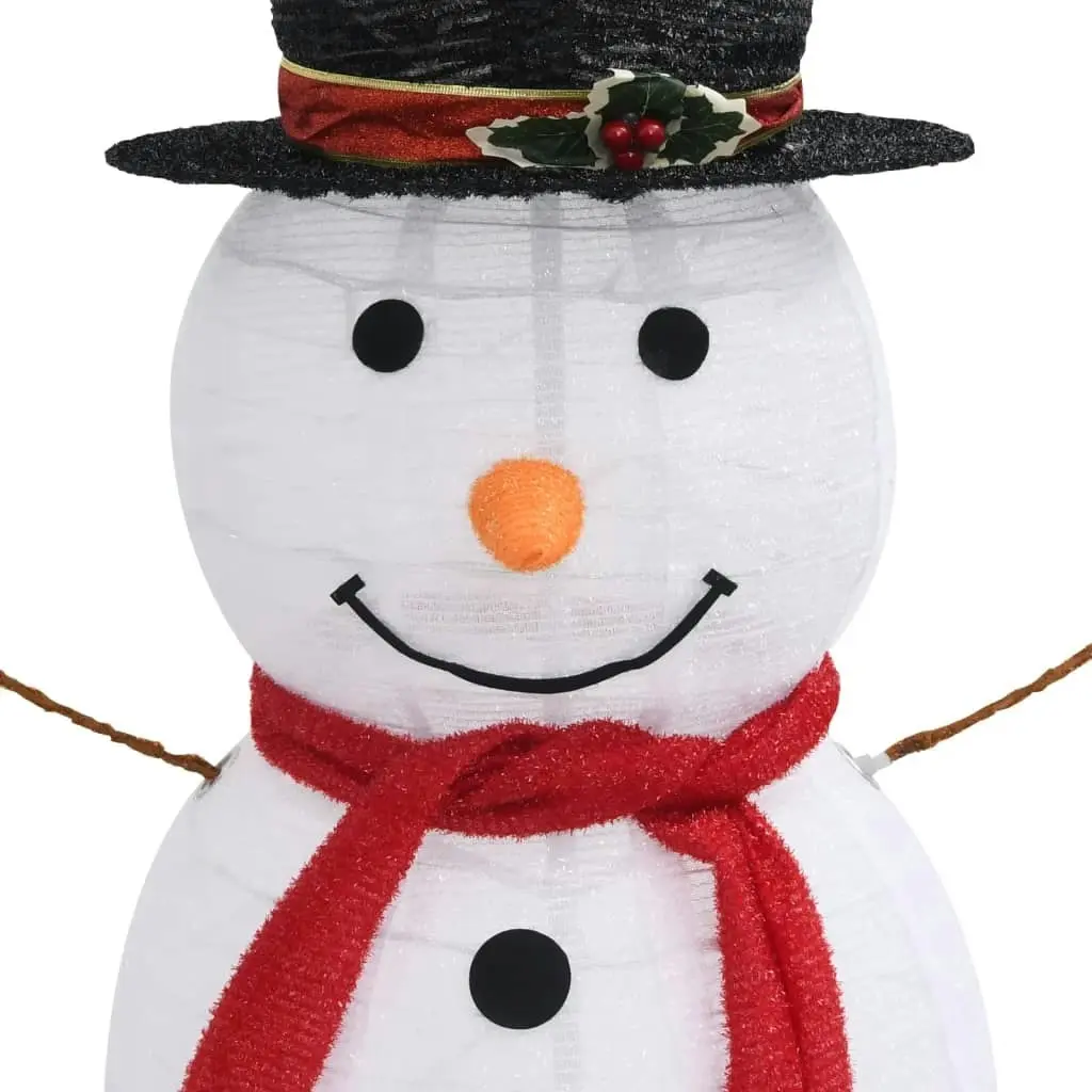 Decorative Christmas Snowman Figure LED Luxury Fabric 120cm 329761