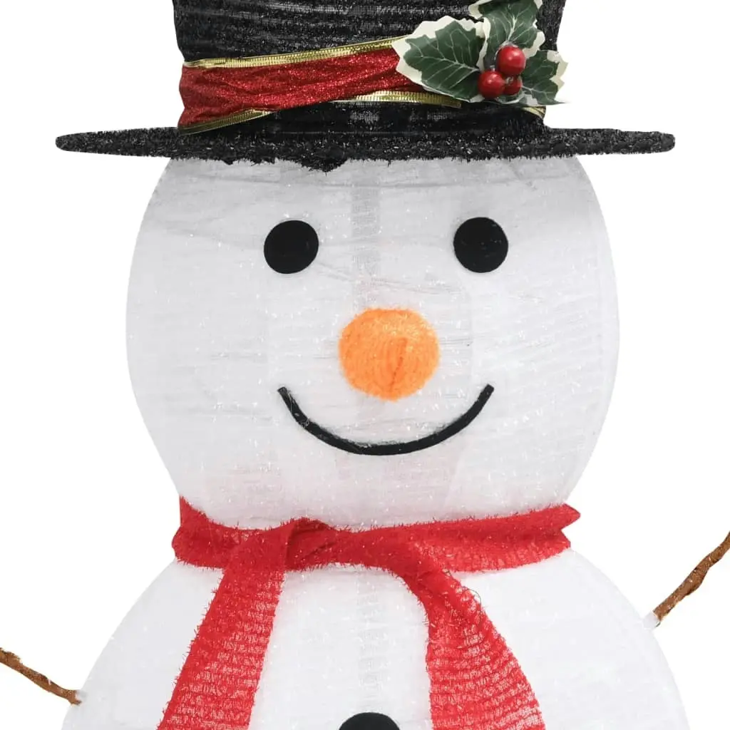 Decorative Christmas Snowman Figure with LED Luxury Fabric 90cm 329760