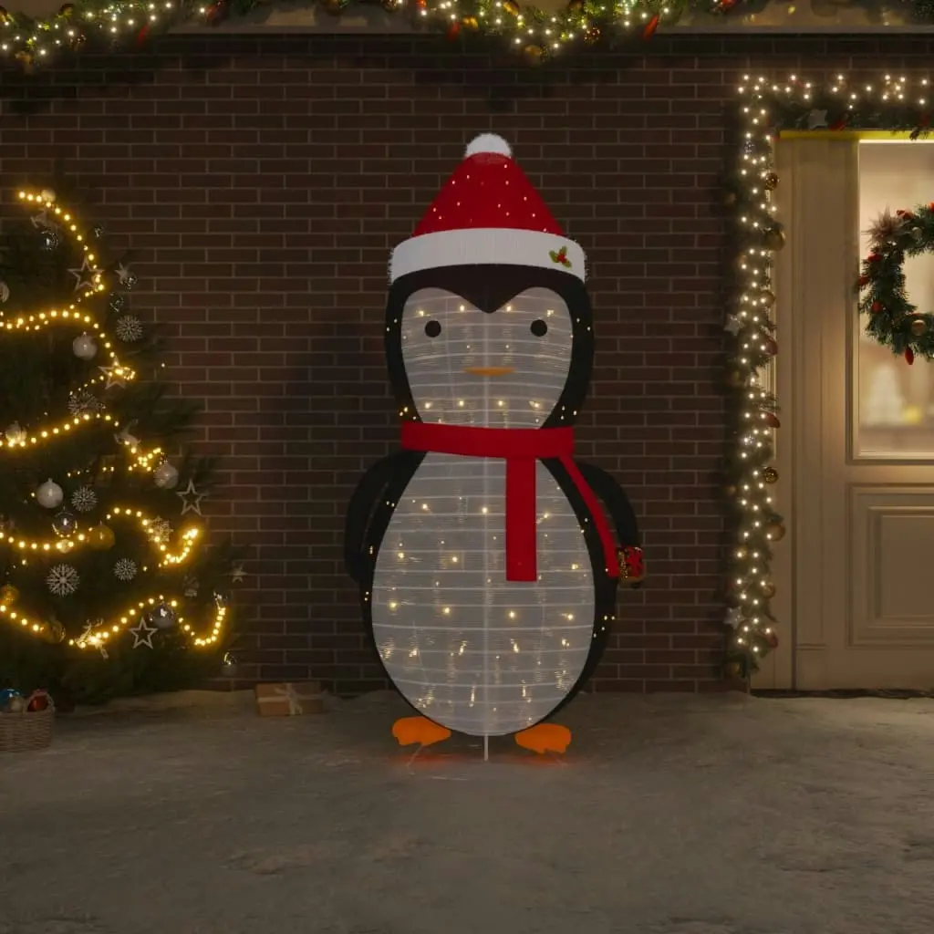 Decorative Christmas Snow Penguin Figure LED Luxury Fabric 180cm 329764