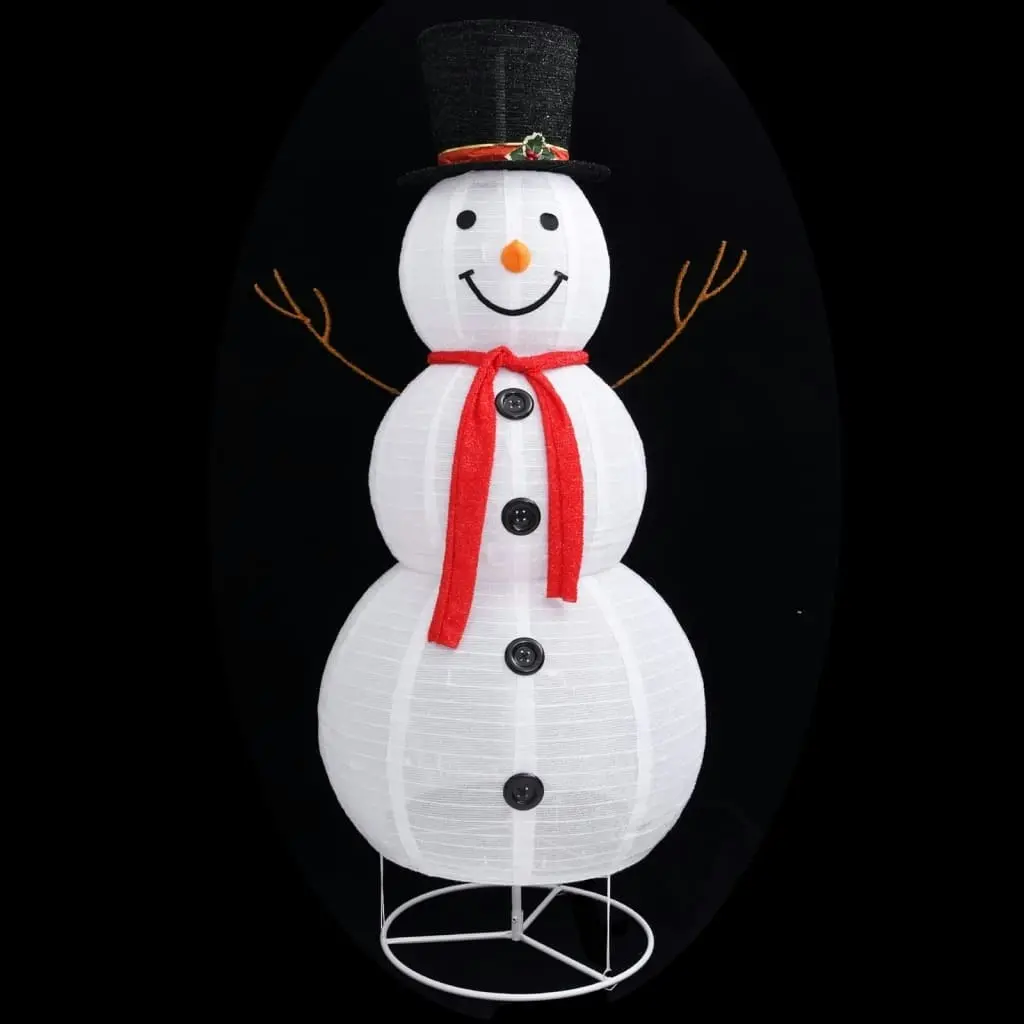 Decorative Christmas Snowman Figure LED Luxury Fabric 180cm 329762