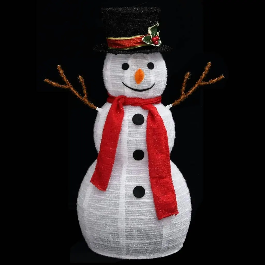 Decorative Christmas Snowman Figure with LED Luxury Fabric 60cm 329759