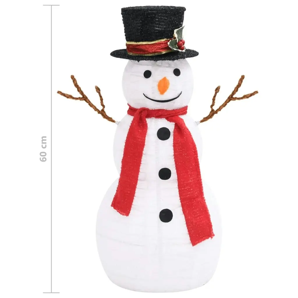 Decorative Christmas Snowman Figure with LED Luxury Fabric 60cm 329759