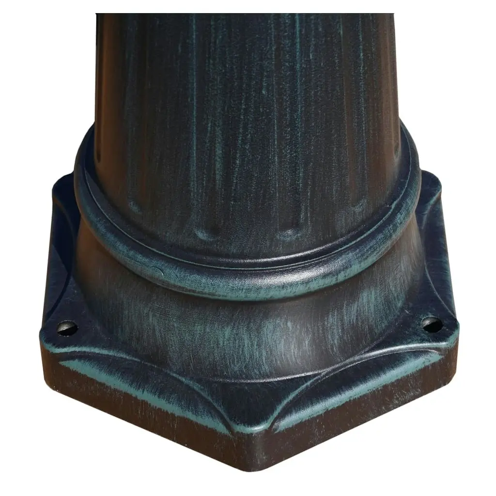 Garden Light Post 3-arms 215 cm Dark Green/Black Aluminium 40246