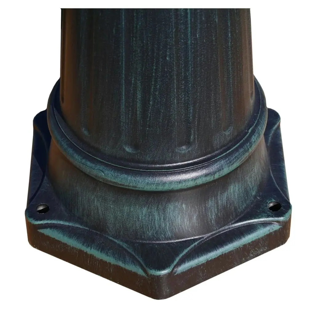 Garden Light Post 3-arms 230 cm Dark Green/Black Aluminium 40243