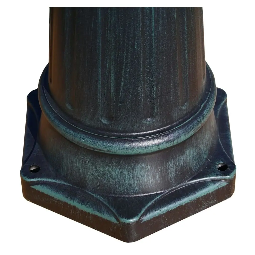 Garden Light Post 2-arms 215 cm Dark Green/Black Aluminium 40247