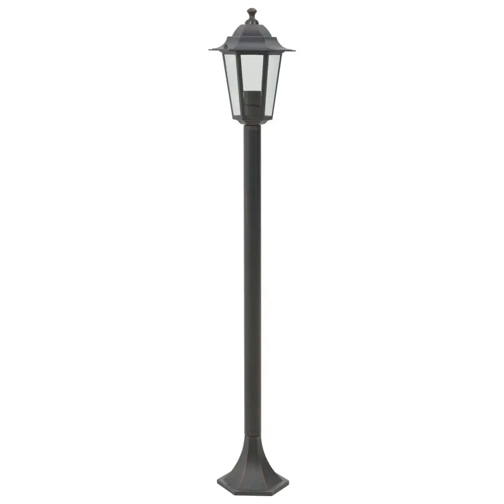 Garden Post Lights 6 pcs E27 110 cm Aluminium Bronze 44205