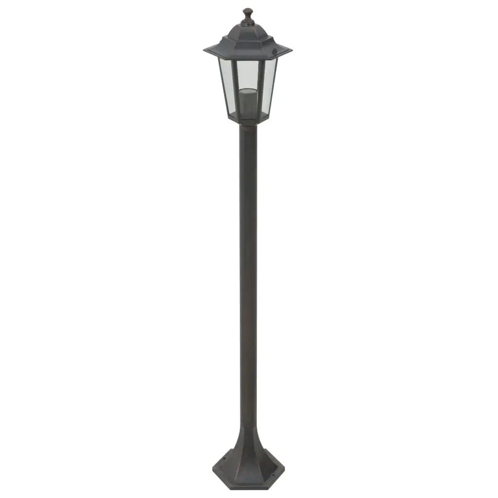 Garden Post Lights 6 pcs E27 110 cm Aluminium Bronze 44205